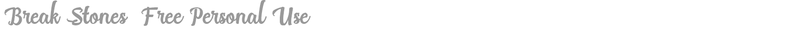 Break Stones font preview